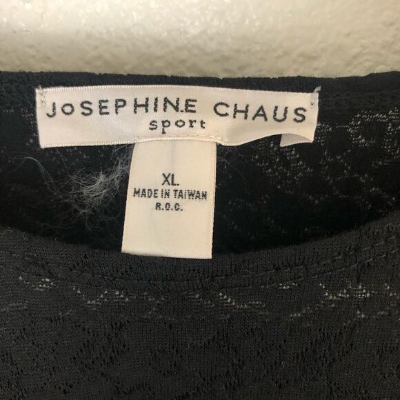 Josephine Chaus Long sleeve Round Neck Black top size XL - Picture 3 of 5